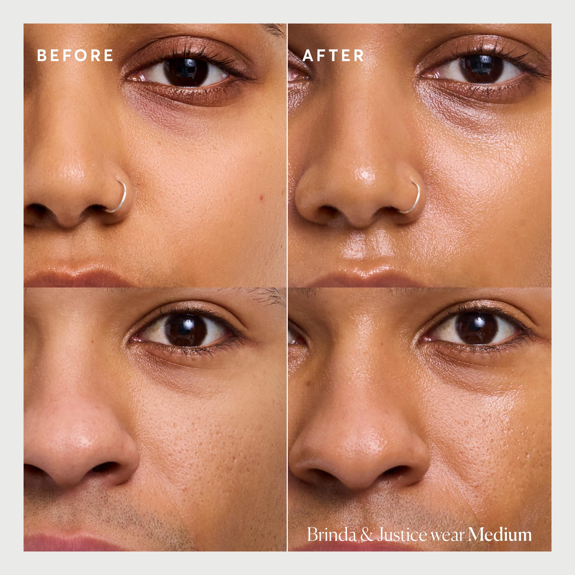 Naturium Dew-Glow Tinted Moisturizer SPF 50+ dewy finish on skin