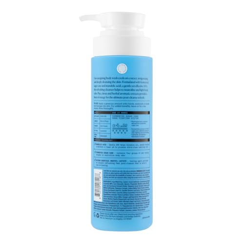Naturium Energizer Body Wash lather on a washcloth for deep cleaning.