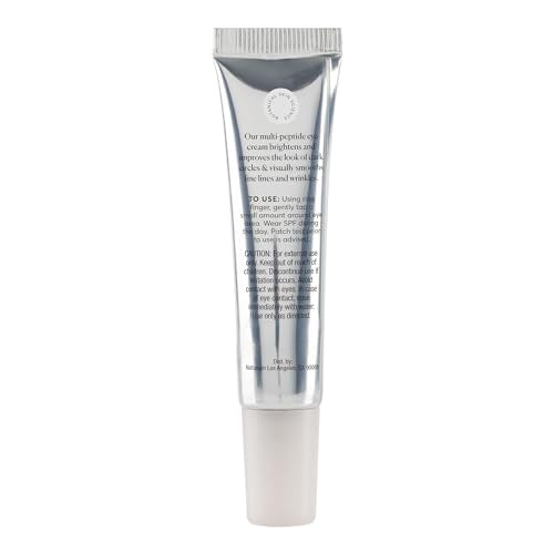 Naturium eye cream pump bottle in daily routine for anti-aging care.