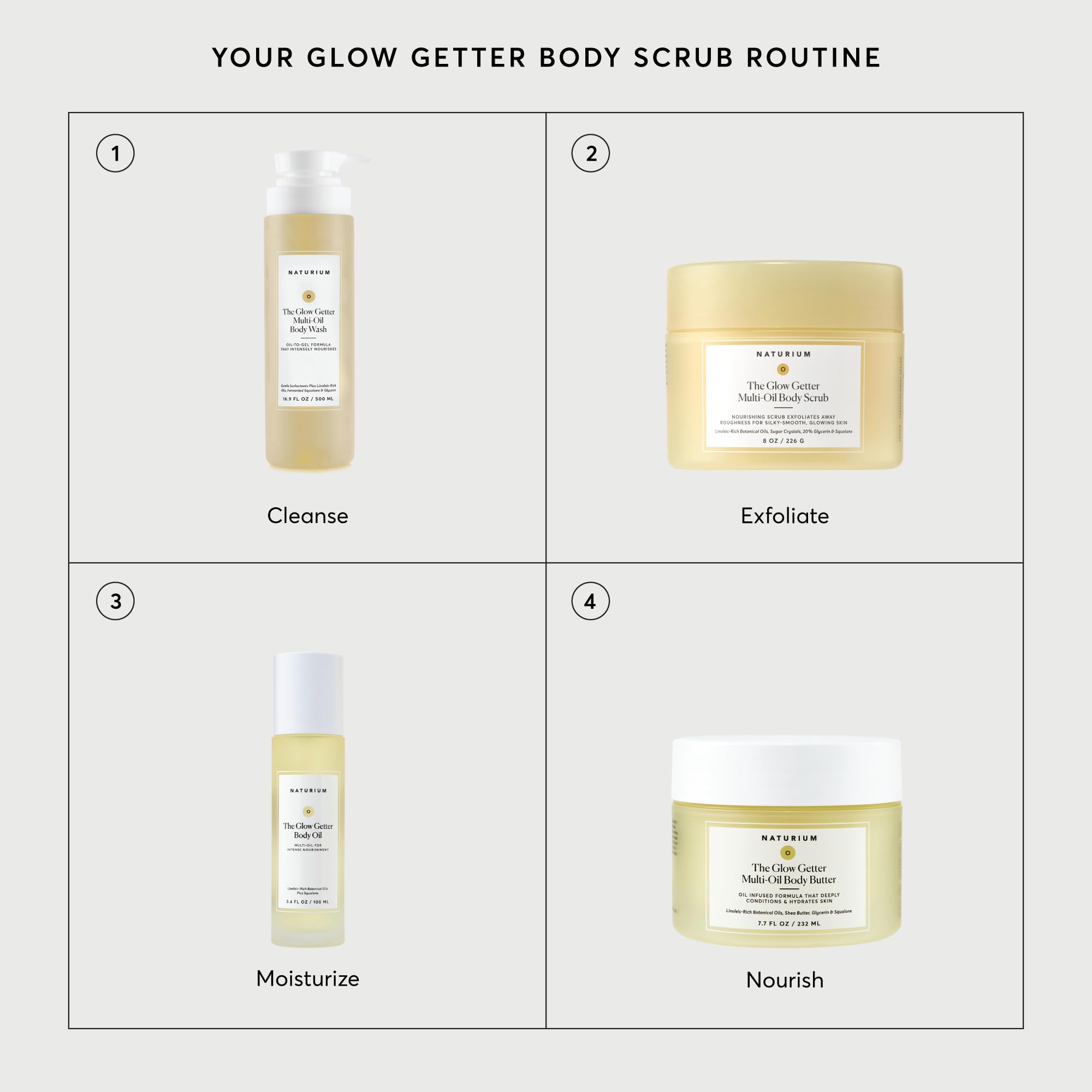 Naturium Glow Getter squalane and glycerin matrix delivering plush hydration during exfoliation