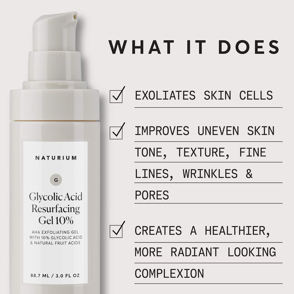 Application scene of Naturium gel promoting even skin tone and exfoliation.