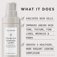 Application scene of Naturium gel promoting even skin tone and exfoliation.