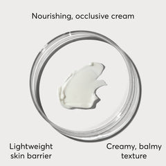 Swatch demonstrates rich formula ready to be massaged for deep hydration.