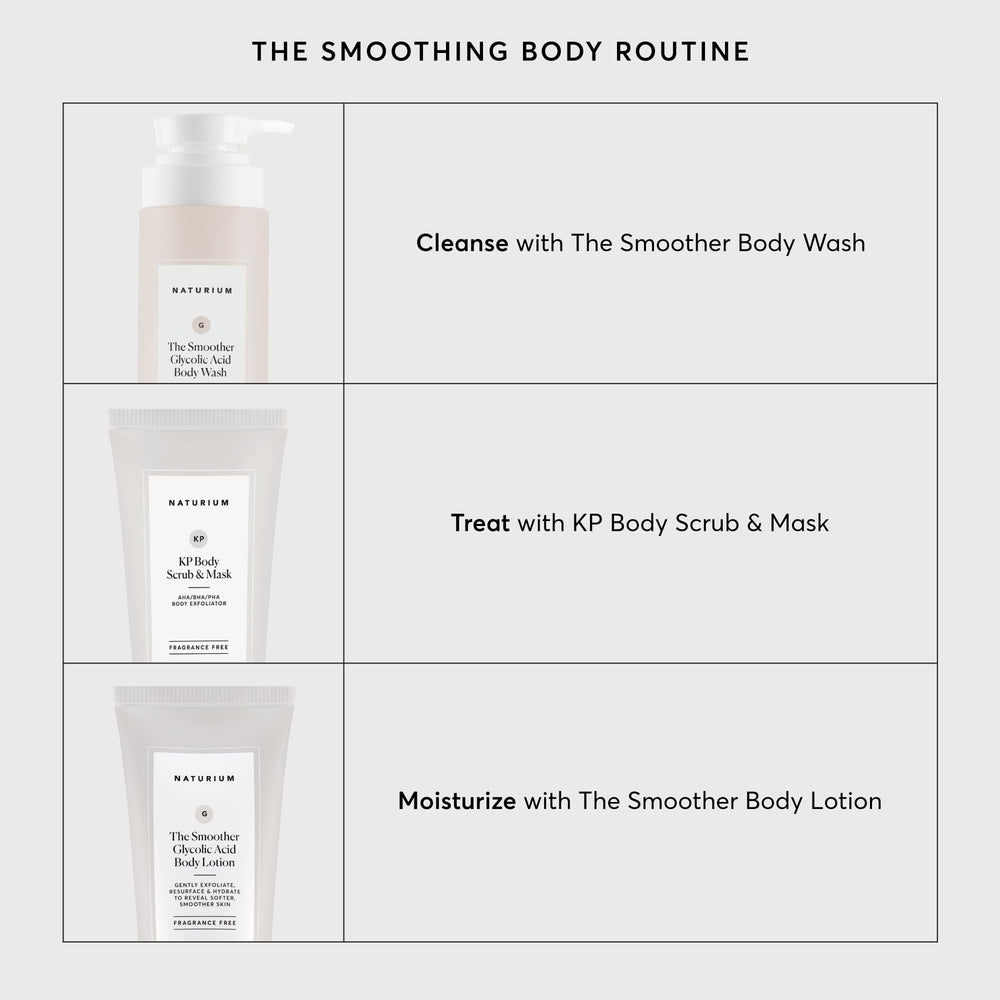 Naturium KP scrub used as a mask for a brief treatment on skin
