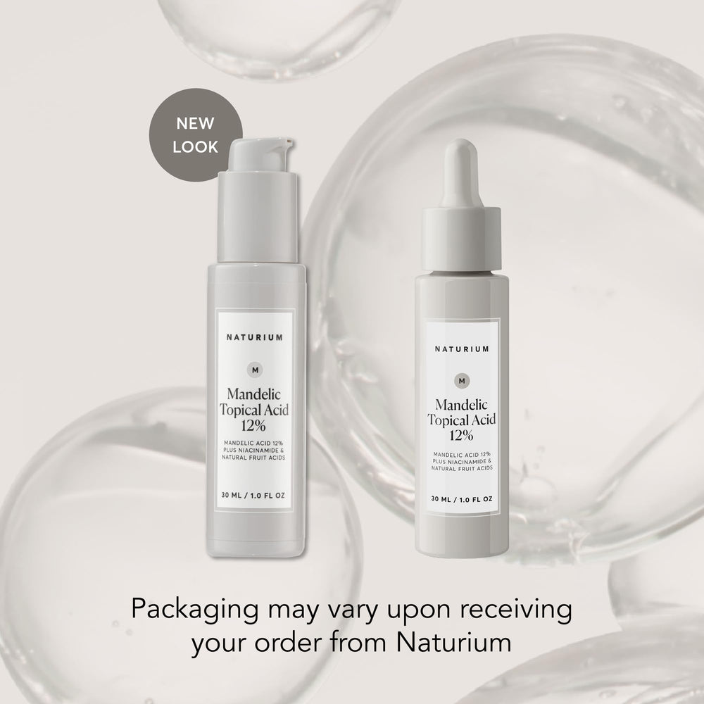 Naturium Mandelic Acid 12% texture shows creamy finish suitable for sensitive skin.