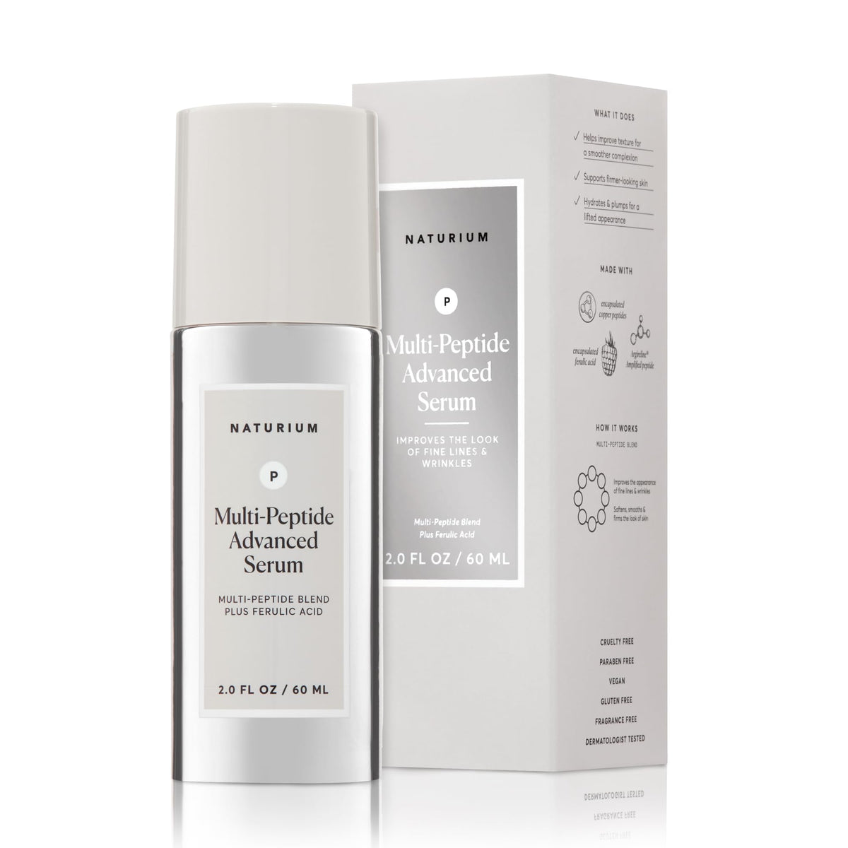 Naturium Multi-Peptide Advanced Serum jumbo bottle for smoother texture and firming potential.