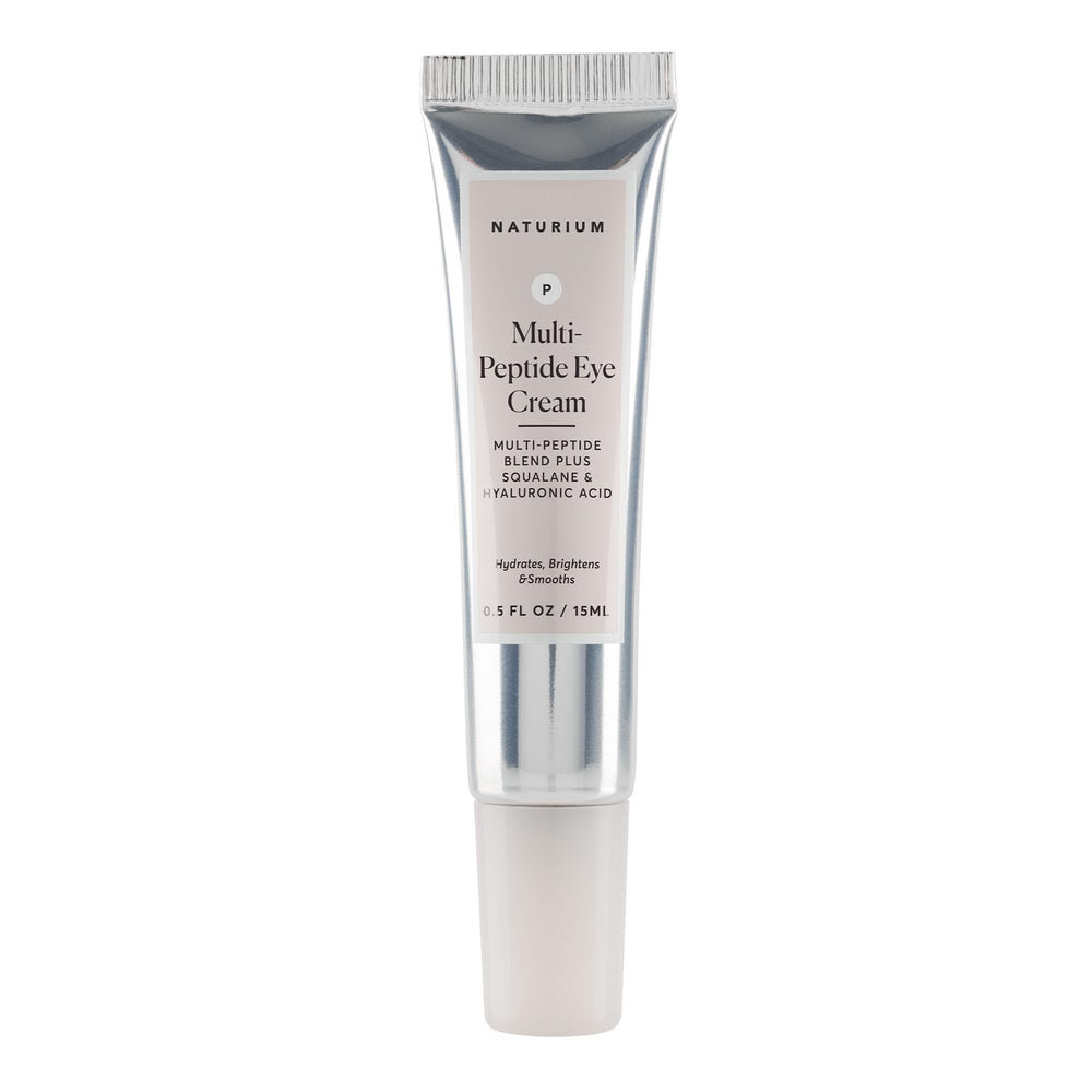 Naturium Multi-Peptide Eye Cream jar close-up for hydration and smoothing.