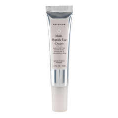 Naturium Multi-Peptide Eye Cream jar close-up for hydration and smoothing.