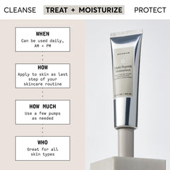 Naturium moisturizer swirl on hand, creamy texture ideal as daily primer.