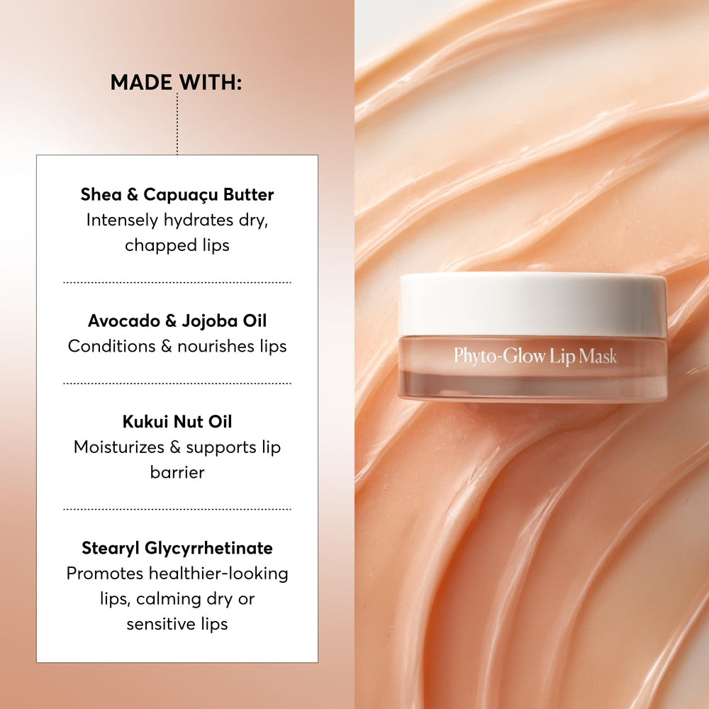 Naturium Phyto-Glow Lip Mask containing avocado oil for nourishment