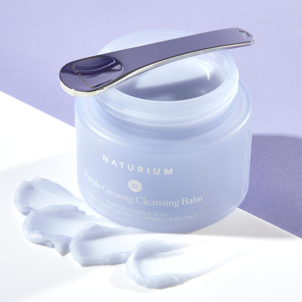 Naturium Purple Ginseng Cleansing Balm after cleansing for a natural glow