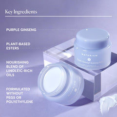 Naturium Purple Ginseng Cleansing Balm with plant-based oils for nourishment