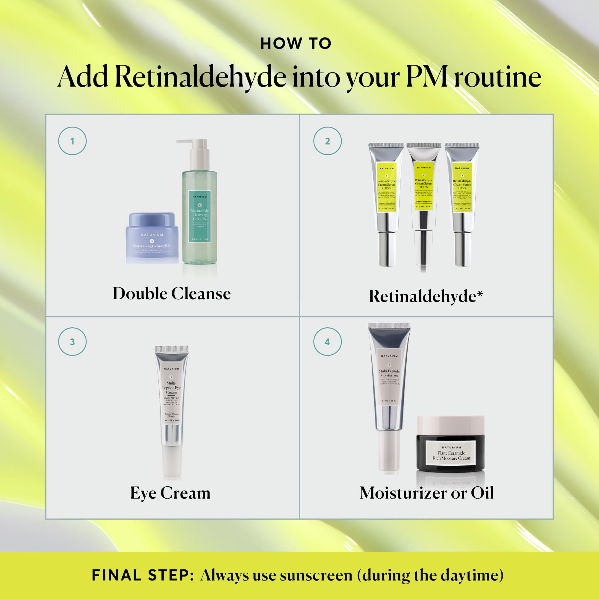Naturium Retinaldehyde Cream Serum ingredients oligopeptide close-up for texture refinement