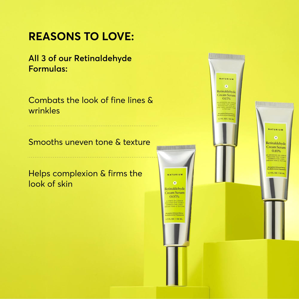 Naturium Retinaldehyde Cream Serum pump dispenser for easy nightly use.