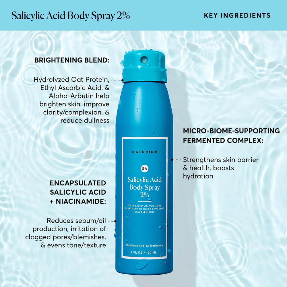 Naturium Salicylic Acid Body Spray targets hard-to-reach blemishes
