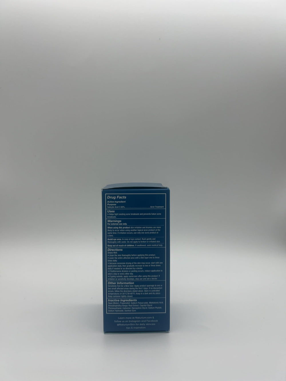 Naturium Salicylic Acid Serum texture close-up showing light, non-drying formula for daily use.