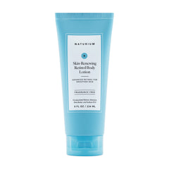Naturium Skin-Renewing Retinol Body Lotion bottle close-up, promising deep hydration