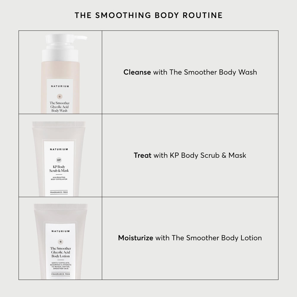 Naturium The Smoother in-shower scene reflects convenient daily use
