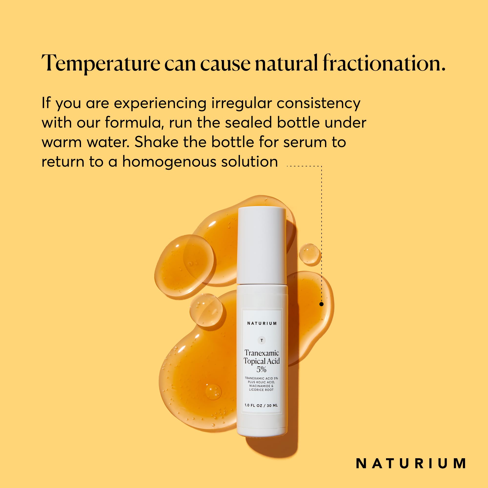 Naturium Tranexamic 5% bottle with dropper for precise patch testing