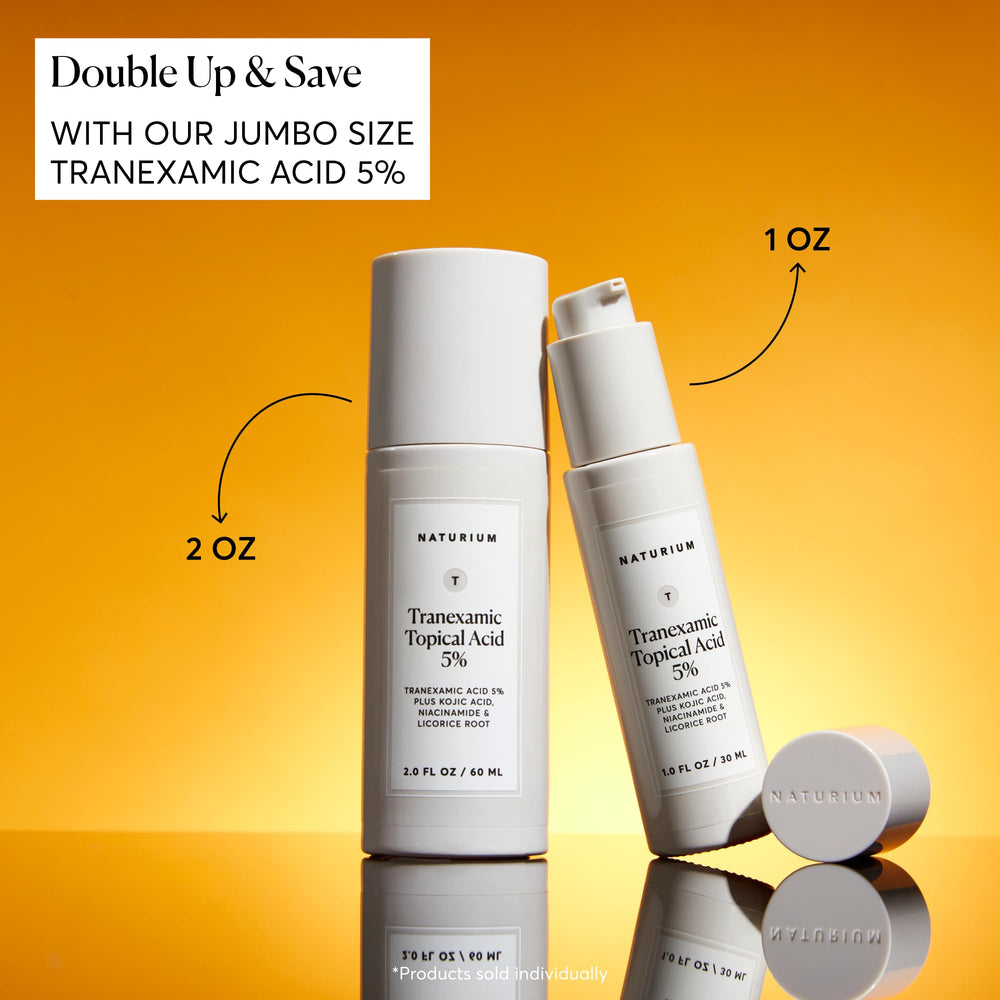 Naturium Tranexamic 5% licorice-root extract panel suggests soothing skin benefits