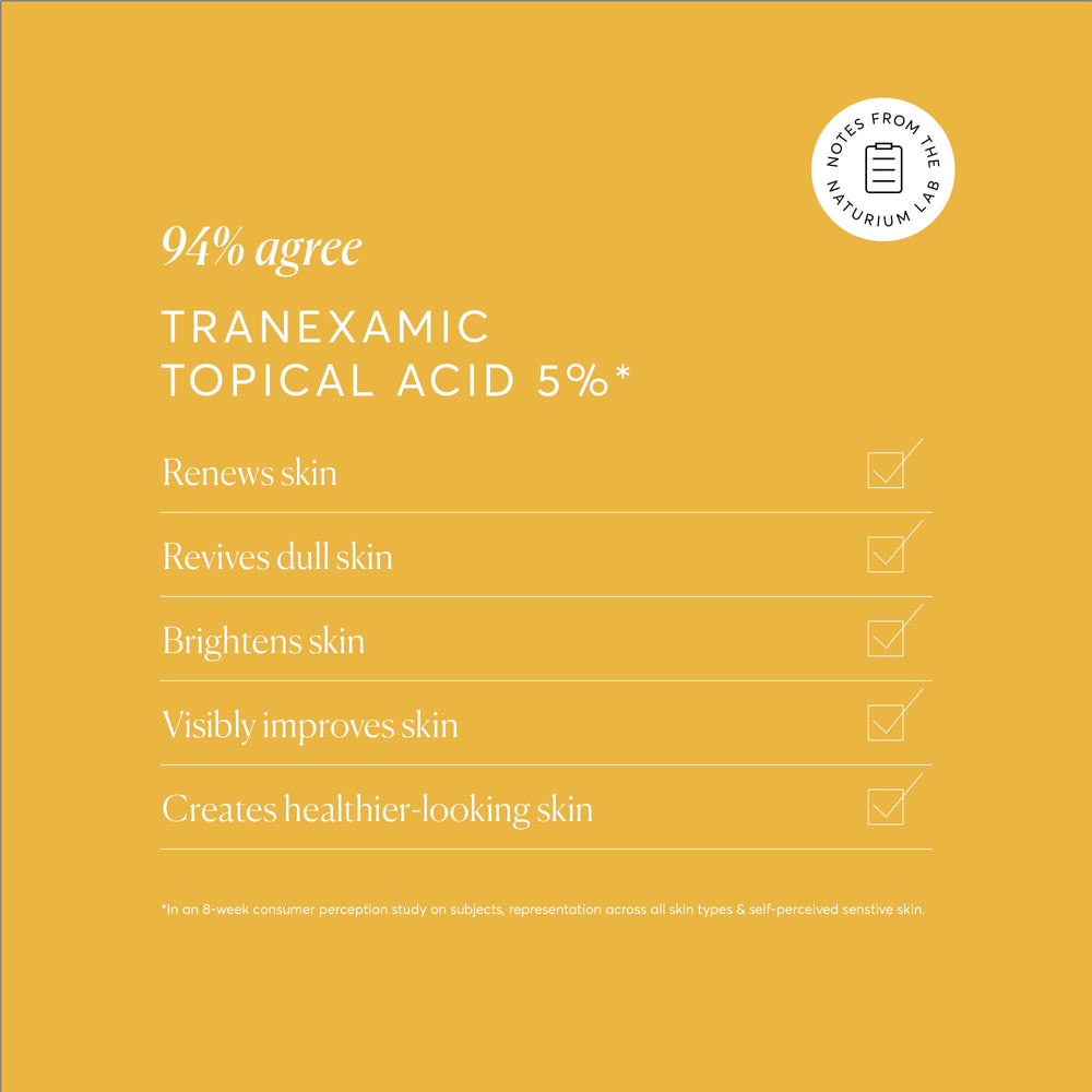Naturium Tranexamic 5% vegan and cruelty-free icon signals ethical formulation