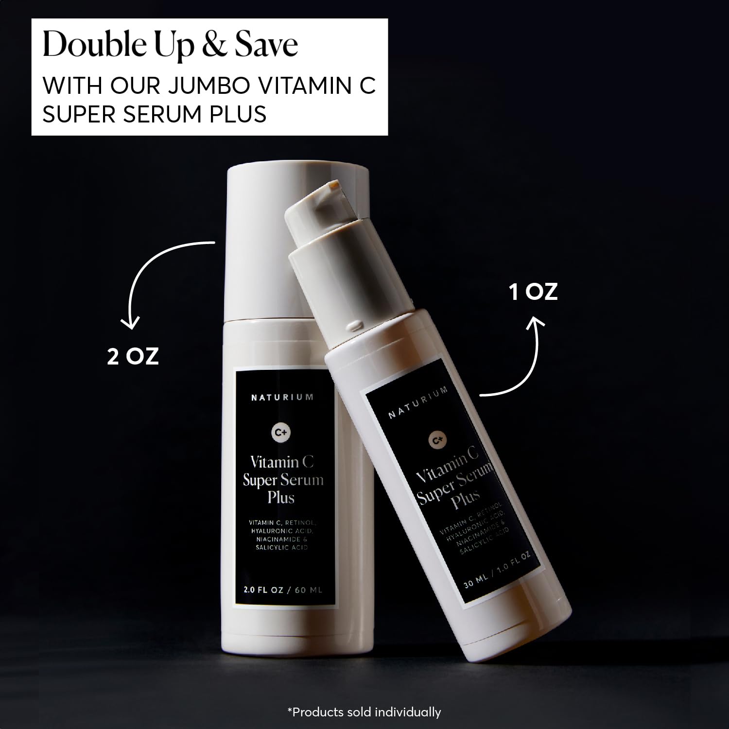 Naturium Vitamin C Super Serum Plus amber glass bottle highlighting premium formulation