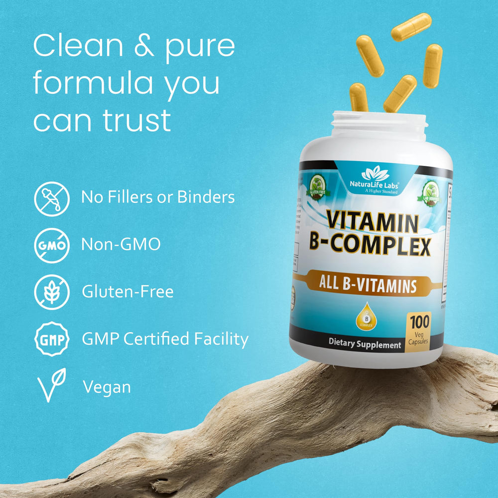NaturaLife Labs vegan, gluten-free formula communicated on the label.