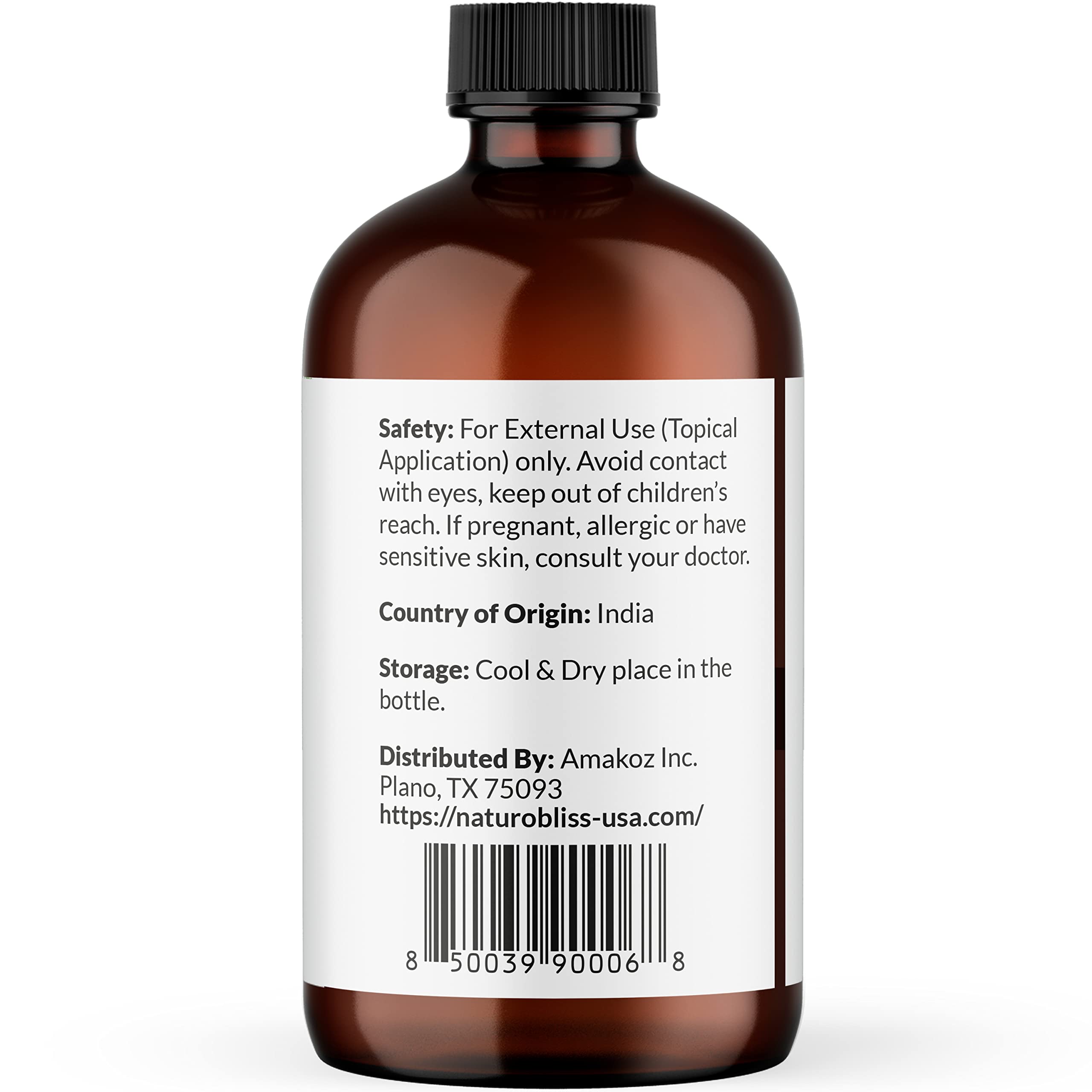 Amber glass NaturoBliss Cedarwood bottle preserving oil purity for aromatherapy.