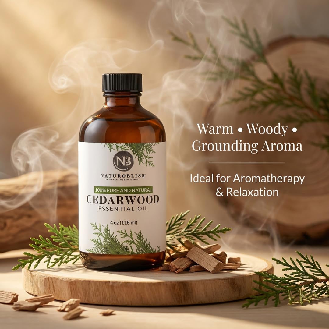 Cedarwood oil blends into candles and soaps for natural fragrance.