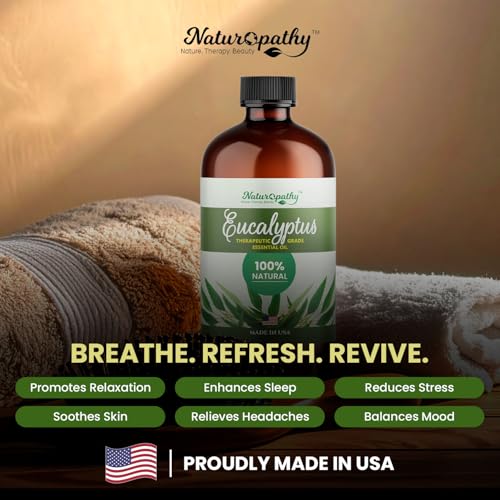 NATUROPATHY Eucalyptus oil used in laundry for a fresh scent.