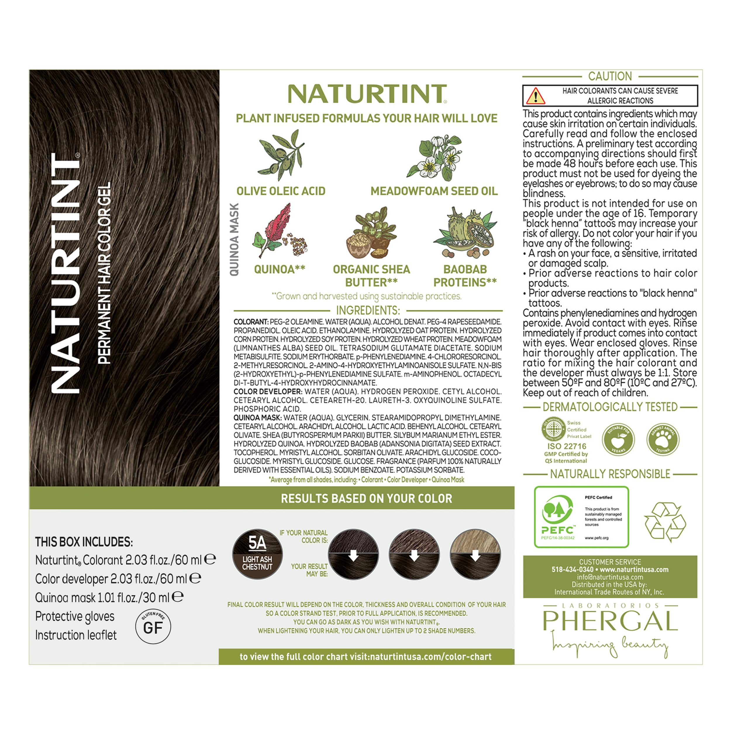 Naturtint 5A Light Ash Chestnut final look showing natural lasting shade