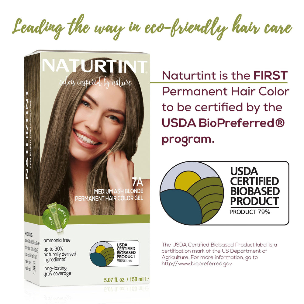 Naturtint 7A shade swatch reveals true ash blonde tone for consistent results.