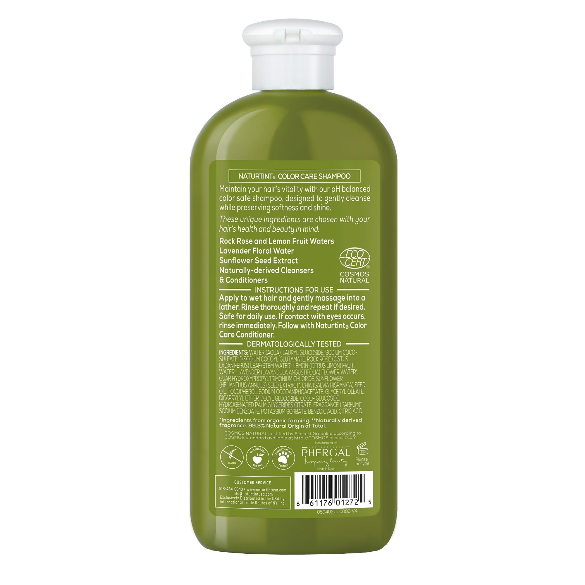 Naturtint bottle close-up on label highlighting color-safe formula