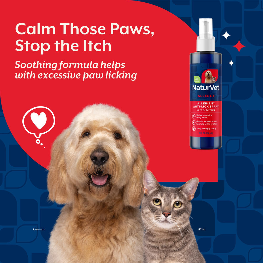 NaturVet Aller-911, formule-vitaminee-chien-chat soutient peau et bien etre