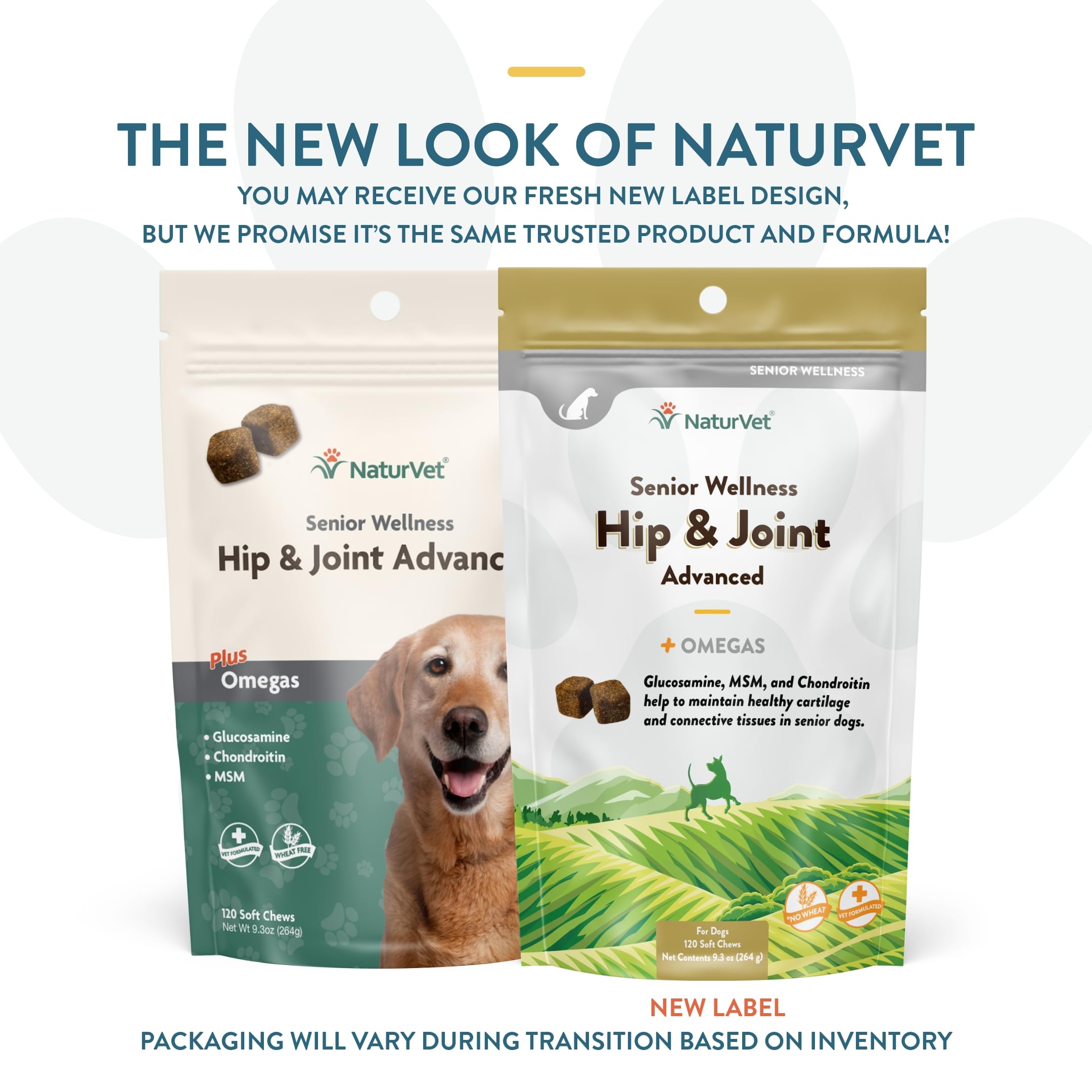 NaturVet Senior Wellness – bouchées faciles à donner pour chiens et chats seniors.