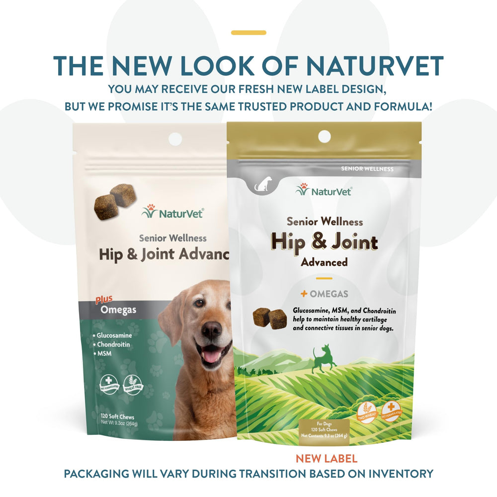 NaturVet Senior Wellness – bouchées faciles à donner pour chiens et chats seniors.