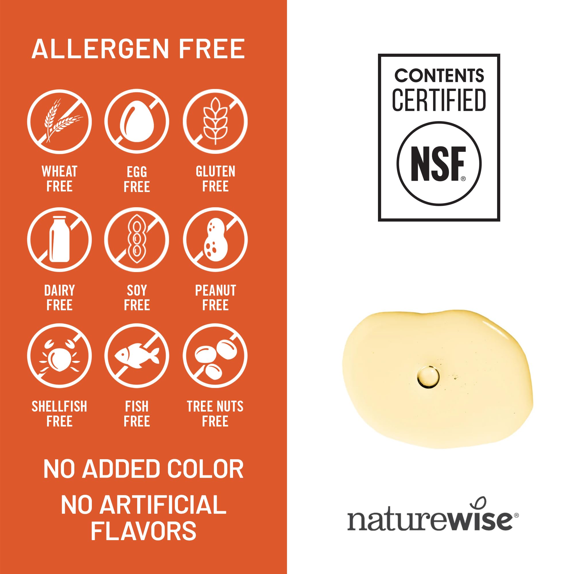 NatureWise Vitamin E softgels on display with halal gelatin badge
