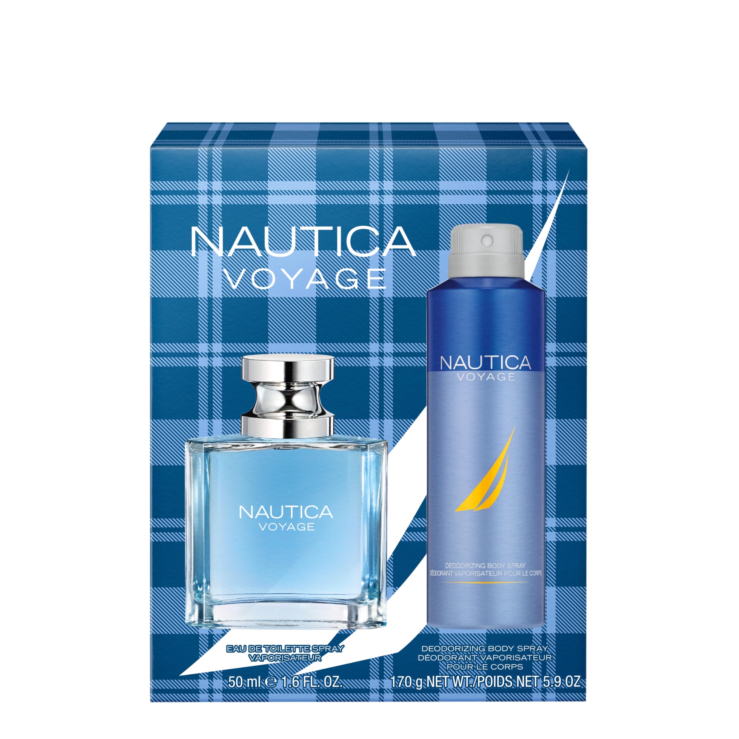 Nautica Voyage EDT label detail showcases premium design.