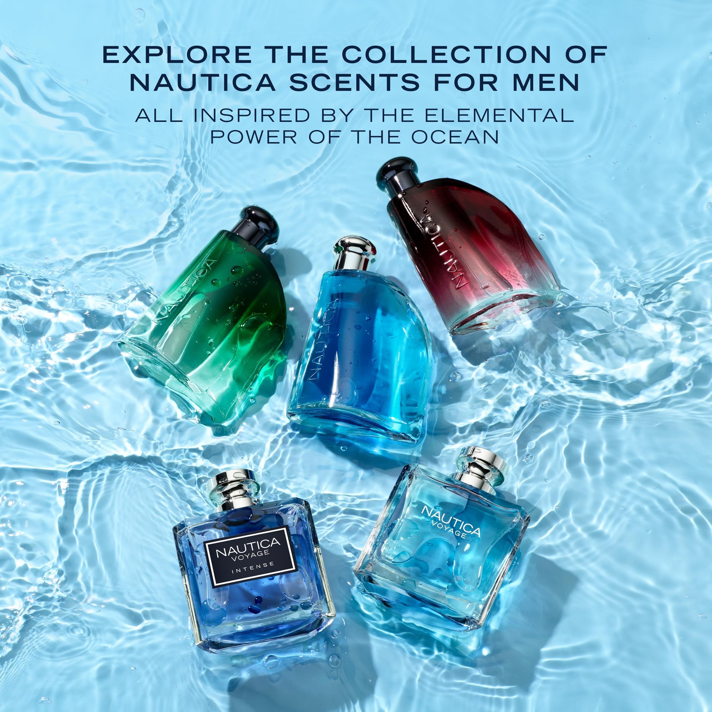 Nautica Voyage Intense cedarwood base detail showing warm wood notes.