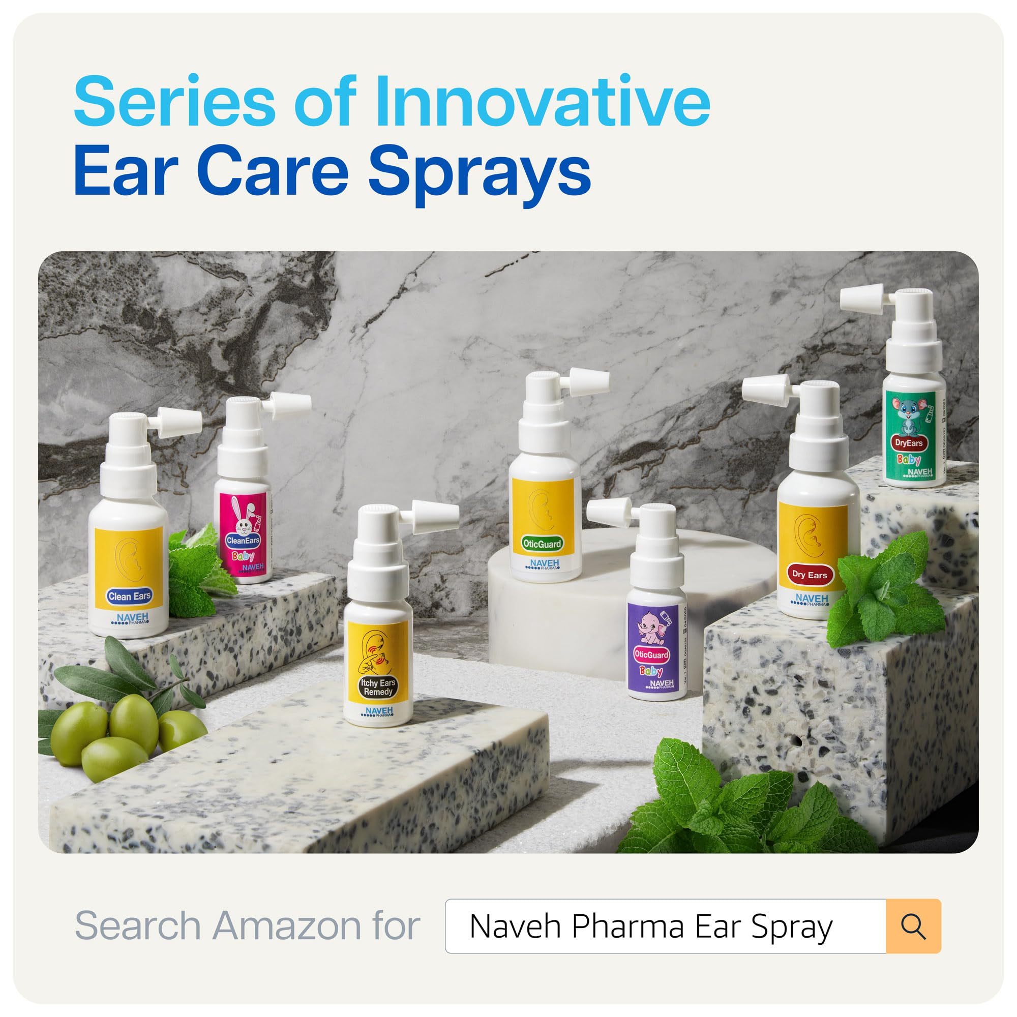 NAVEH PHARMA Itchy Ears Remedy mineral oil base emphasizes gentle ear care.