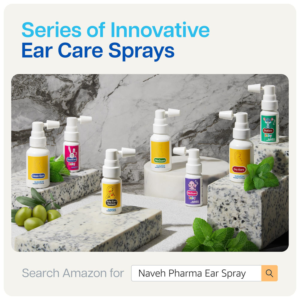 NAVEH PHARMA Itchy Ears Remedy mineral oil base emphasizes gentle ear care.