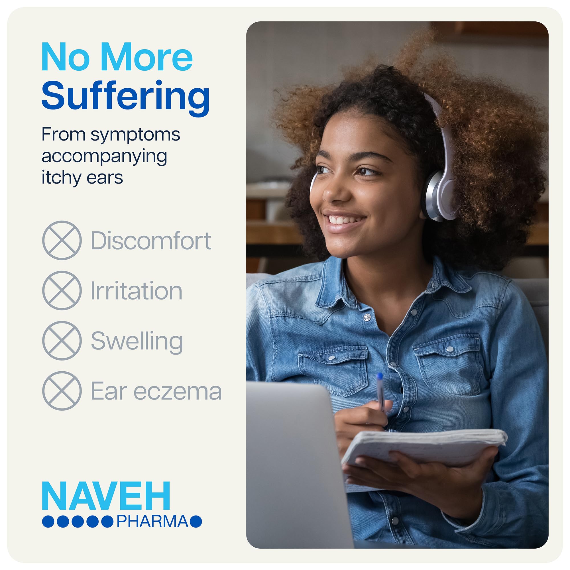 NAVEH PHARMA Itchy Ears Remedy safety guidelines for external application.