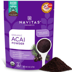 Navitas Organics Acai Powder bag front—organic packaging for antioxidant-rich bowls.