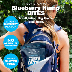 On-the-go Navitas Power Snacks in a lunchbox for busy days.