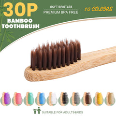 Navona bamboo toothbrush with BPA-free soft bristles for gentle cleaning