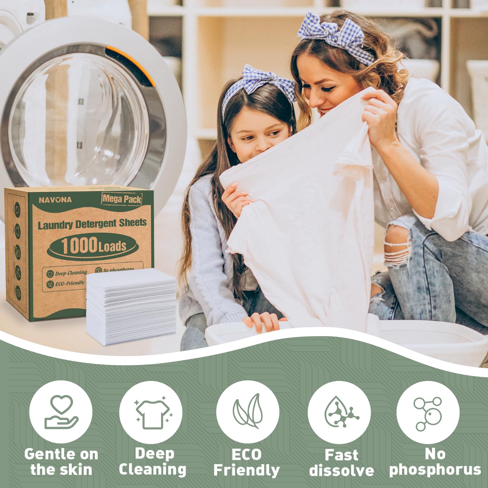 Navona eco-friendly packaging showcased with plastic-free design and waste reduction.