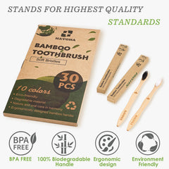Navona kids bamboo toothbrush two-pack for family brushing