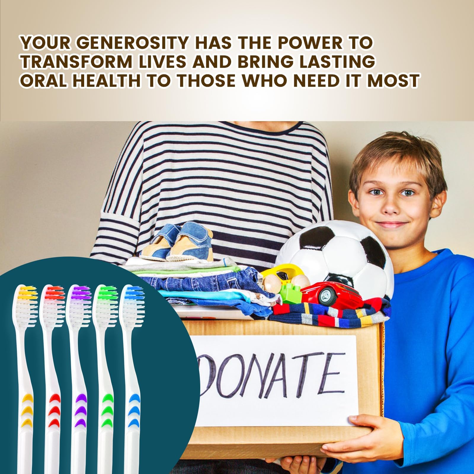 Navona color variety toothbrushes make differentiating family members easy.