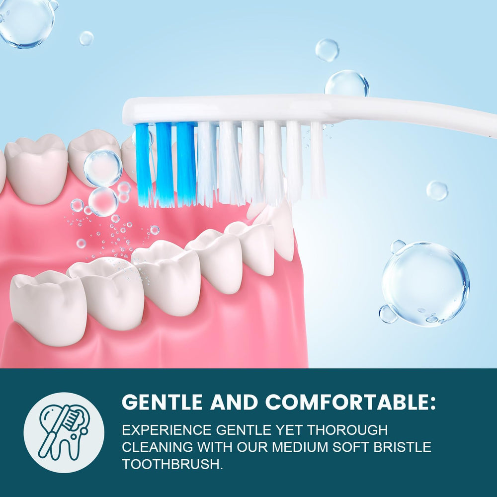 Navona toothbrushes featuring ergonomic handle for comfortable brushing.