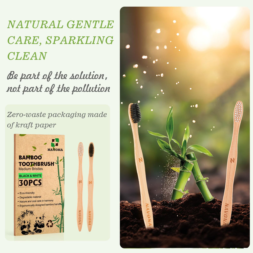 Navona travel-ready bamboo toothbrush compact for trips